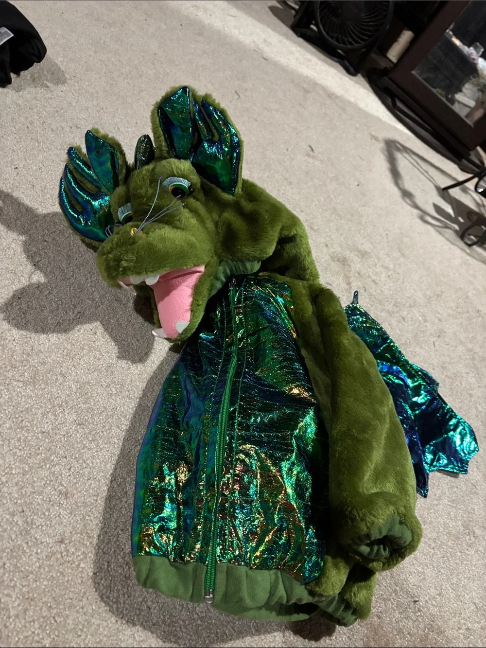 Green Dragon Kids Costume - Plush Hooded Dragon Outfit